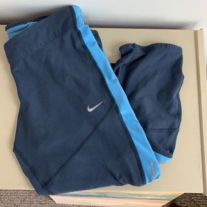 Blue gray NIKE workout leggings